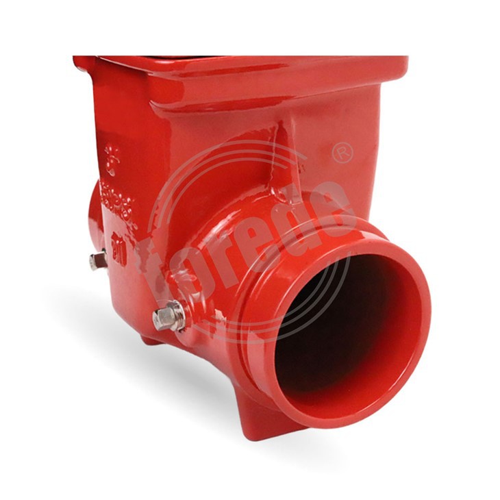 FOREDE Groove End Rising Stem Gate Valve For Fire Safety