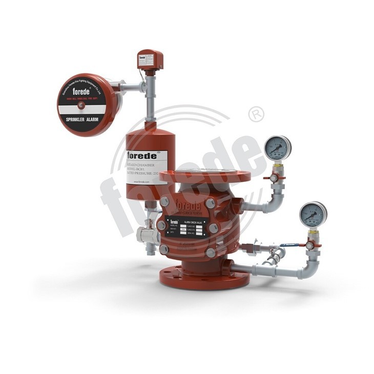 Wet Alarm Check Valve With Stainless Steel Pipe System