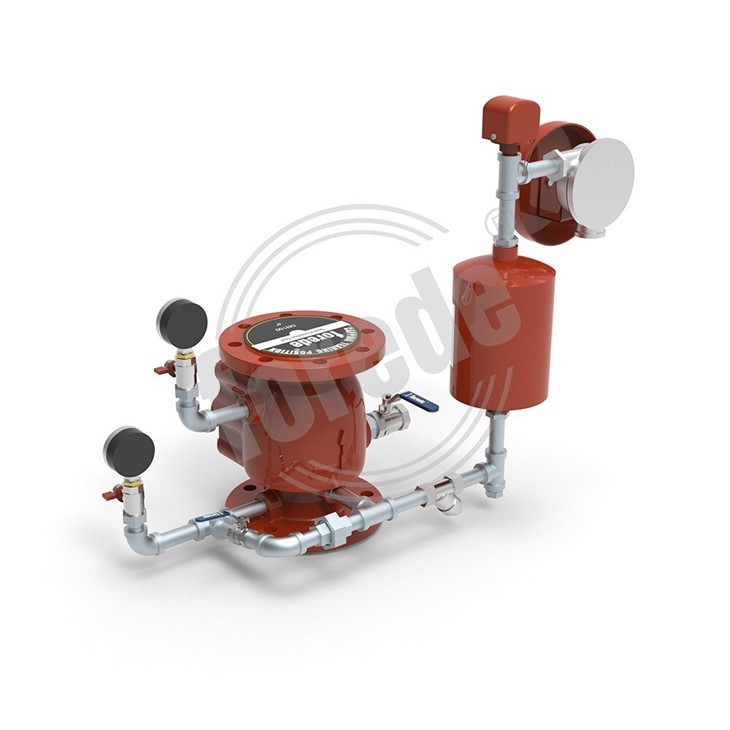 Wet Alarm Check Valve With Stainless Steel Pipe System