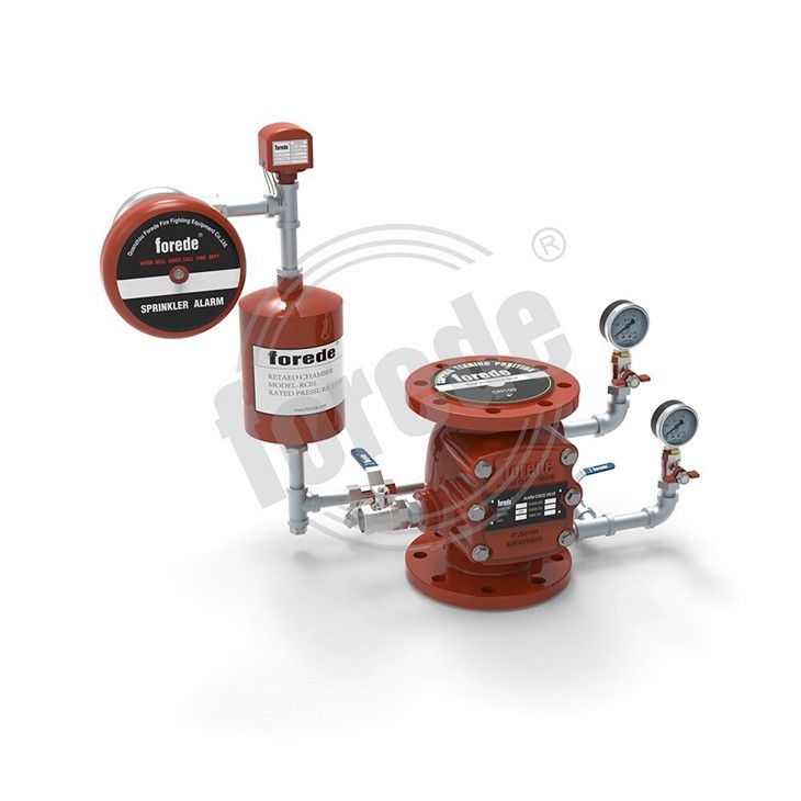 Wet Alarm Check Valve With Stainless Steel Pipe System
