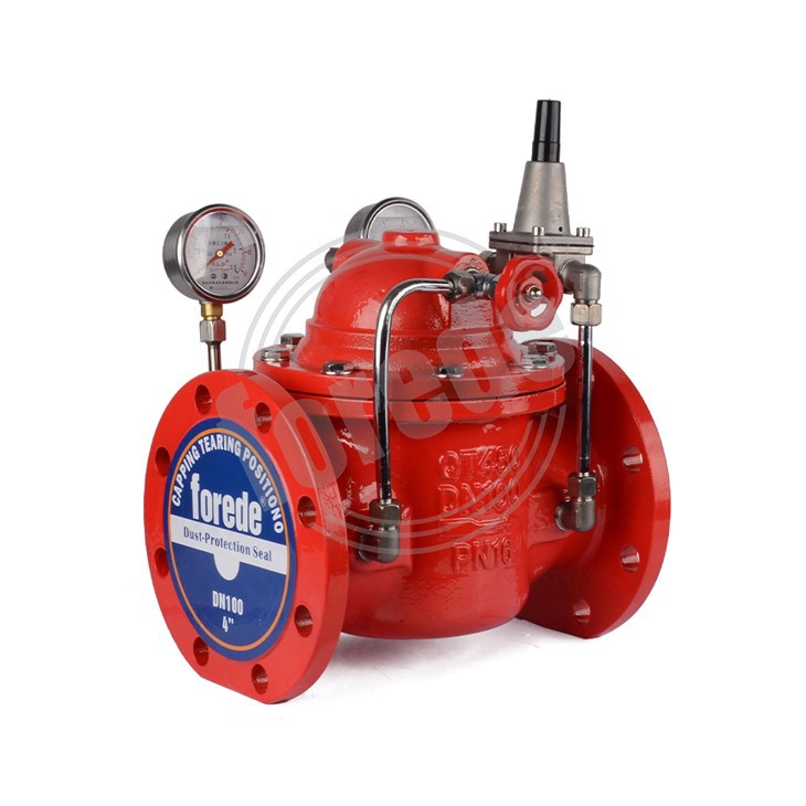 Wasserdruckminderventil am Flanschende