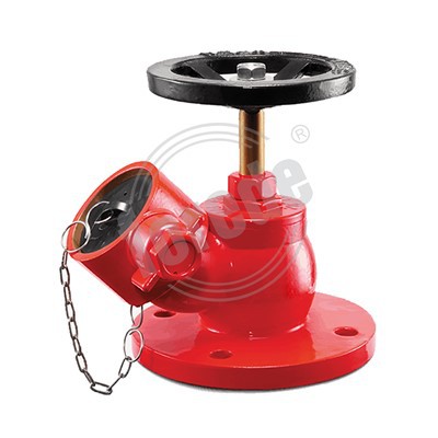 Schräges Hydrantenventil mit Flansch aus Kupferlegierung