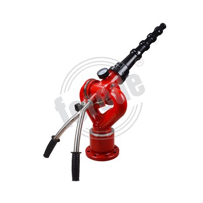 Löschwassermonitor mit wählbarem Durchfluss und Düse mit gestapelten Spitzen