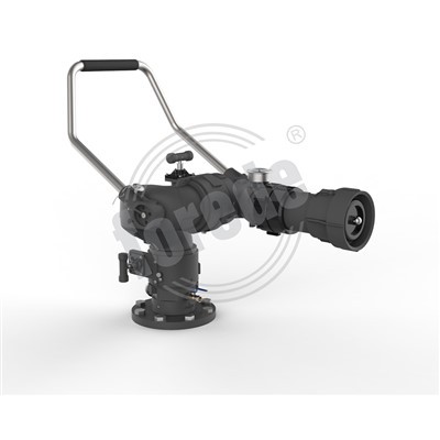 Manueller Monitor für die Brandbekämpfung an der Pinne